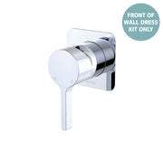 Fienza Sansa Wall Mixer Dress Kit Set Square Plate, Chrome