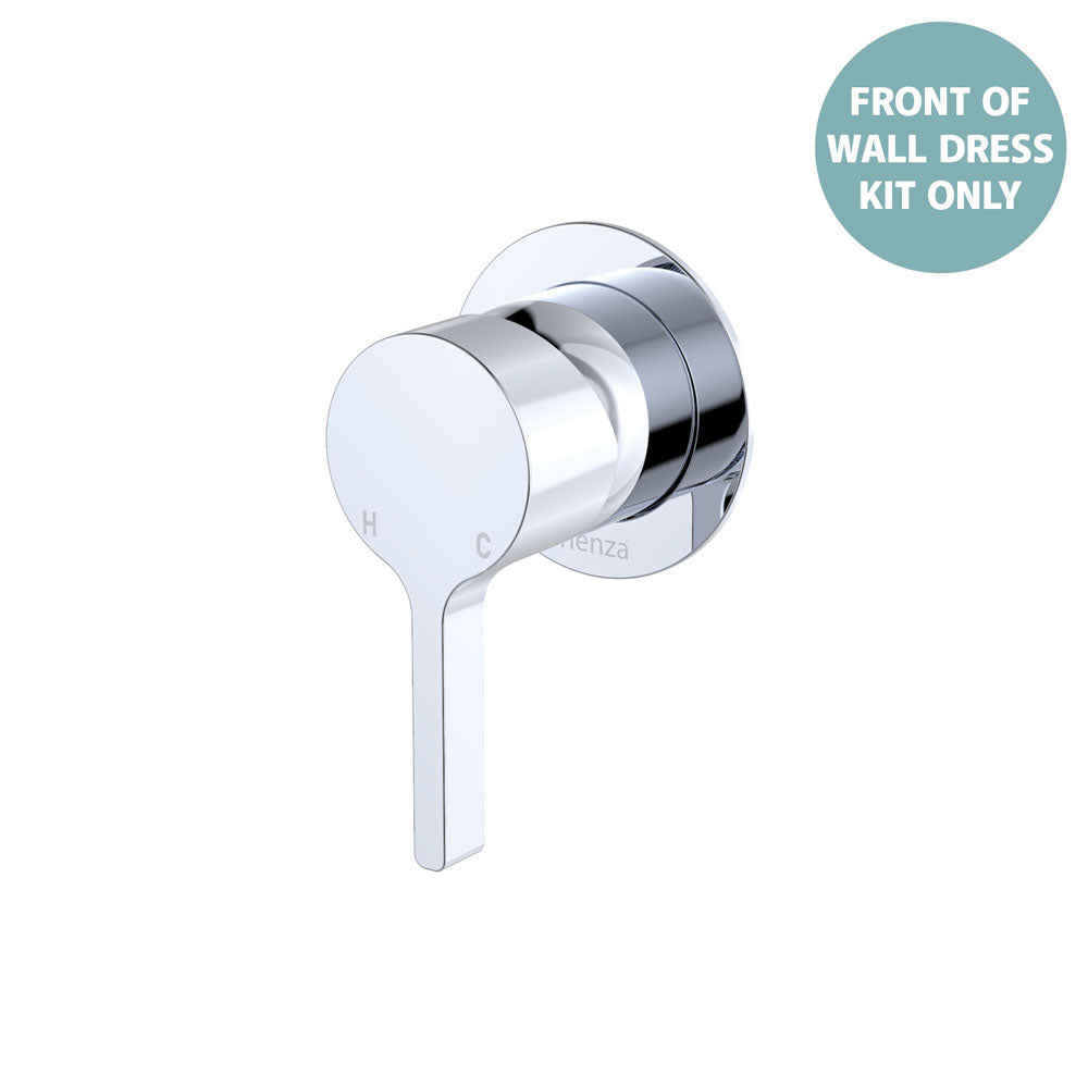 Fienza Sansa Wall Mixer Dress Kit Set Round Plate, Chrome