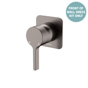 Fienza Sansa Wall Mixer Dress Kit Set Square Plate, Gun Metal