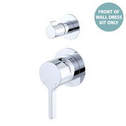 Fienza Sansa Wall Diverter Mixer Dress Kit Set Round Plates, Chrome