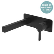 Fienza Sansa Basin Wall Mixer Set Dress Kit Soft Square Plate, Matte Black