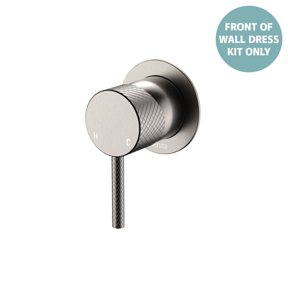 Fienza Axle Wall Mixer Small Round Plate, Brushed Nickel