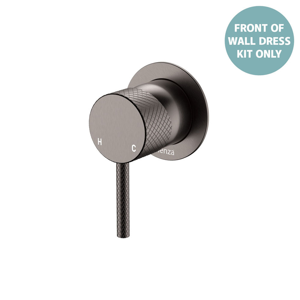 Fienza Axle Wall Mixer Small Round Plate, Gun Metal