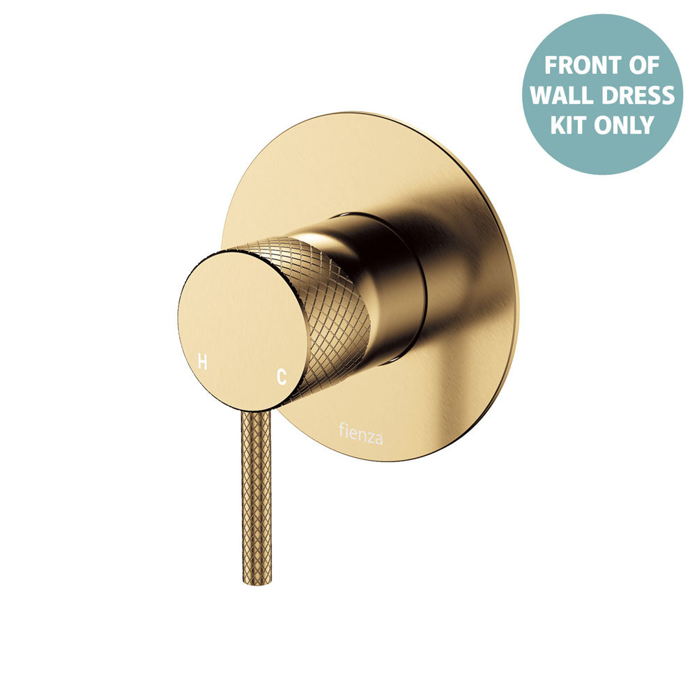 Fienza Axle Wall Mixer Dress Kit Set Large Round Plate, Urban Brass