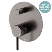 Fienza Axle Wall Diverter Mixer Dress Kit Set Large Round Plate, Gun Metal