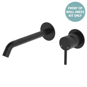 Fienza Axle Basin/Bath Wall Mixer Dress Kit 200mm Outlet Round Plate, Matte Black