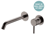 Fienza Axle Basin/Bath Wall Mixer Dress Kit 200mm Outlet Round Plate, Gun Metal