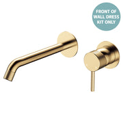 Fienza Axle Basin/Bath Wall Mixer Dress Kit 160mm Outlet Round Plate, Urban Brass