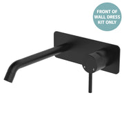 Fienza Axle Basin/Bath Wall Mixer Dress Kit 200mm Outlet Soft Square Plate, Matte Black