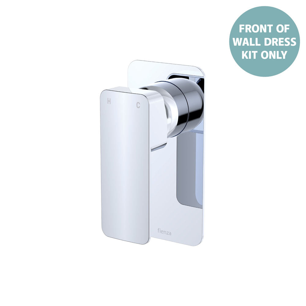Fienza Tono Wall Mixer Dress Kit Large Rectangular Plate, Chrome
