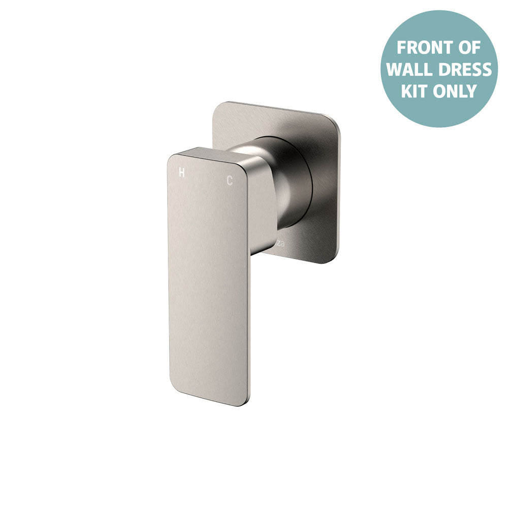 Fienza Tono Wall Mixer Small Square Plate, Brushed Nickel