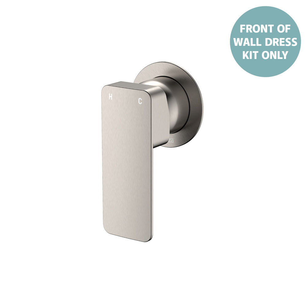 Fienza Tono Wall Mixer Dress Kit Large Rectangular Plate, Brushed Nickel
