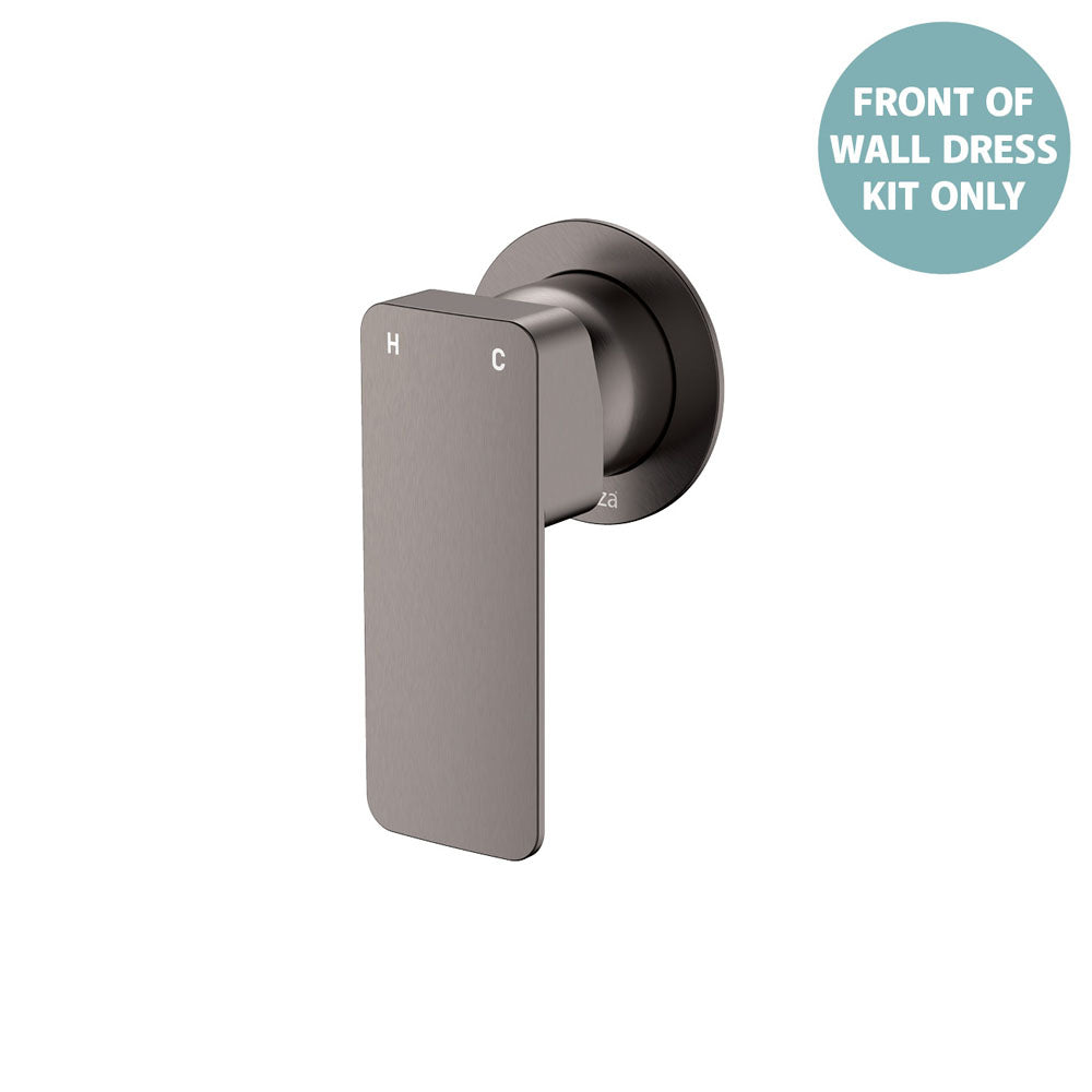 Fienza Tono Wall Mixer Dress Kit Large Rectangular Plate, Gun Metal
