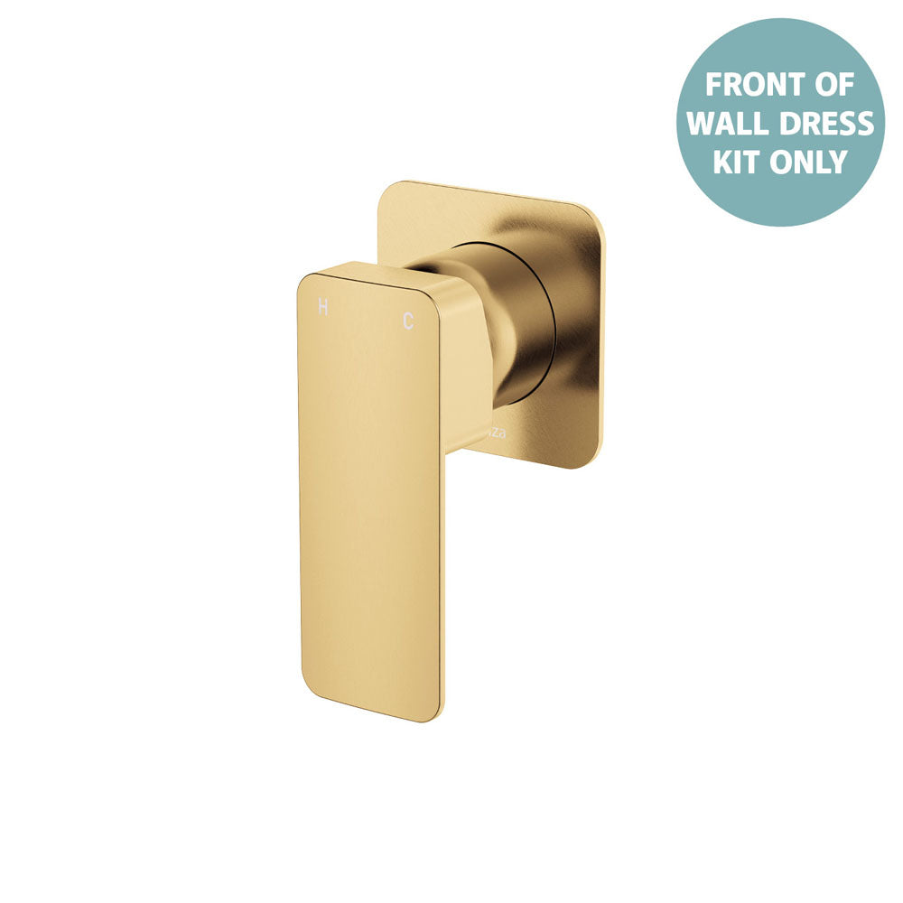 Fienza Tono Wall Mixer Small Square Plate, Urban Brass