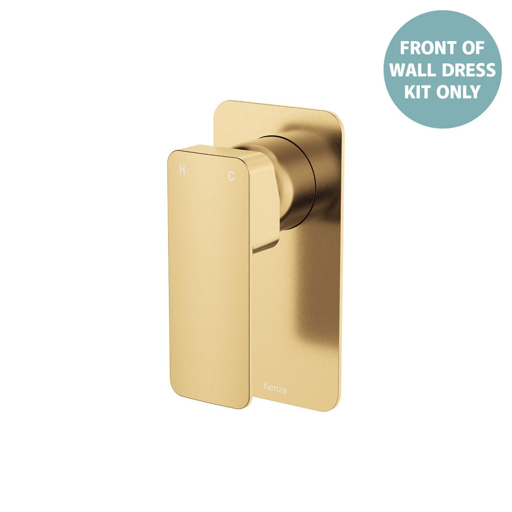 Fienza Tono Wall Mixer Dress Kit Large Rectangular Plate, Urban Brass