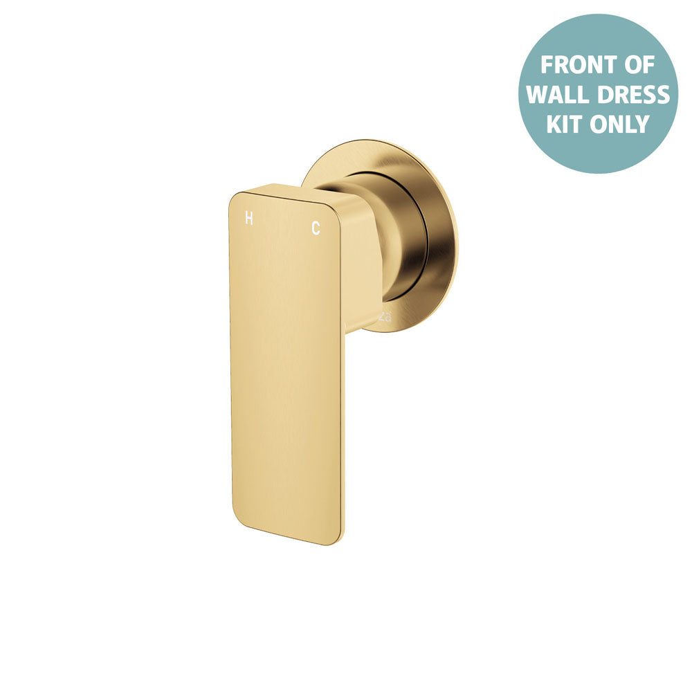 Fienza Tono Wall Mixer Dress Kit Large Rectangular Plate, Urban Brass