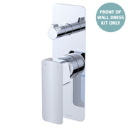 Fienza Tono Wall Diverter Mixer Dress Kit Large Rectangular Plate, Chrome