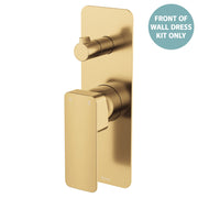 Fienza Tono Wall Diverter Mixer Dress Kit Large Rectangular Plate, Urban Brass