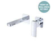 Fienza Tono Basin/Bath Wall Mixer Set Dress Kit Square Plates 160mm Outlet, Chrome