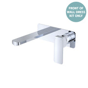 Fienza Tono Basin/Bath Wall Mixer Set Dress Kit Lg Rectangular Plate 160mm, Chrome
