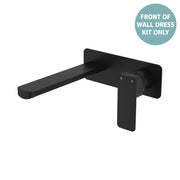 Fienza Tono Basin/Bath Wall Mixer Set Dress Kit Lg Rectangular Plate 200mm, Matte Black