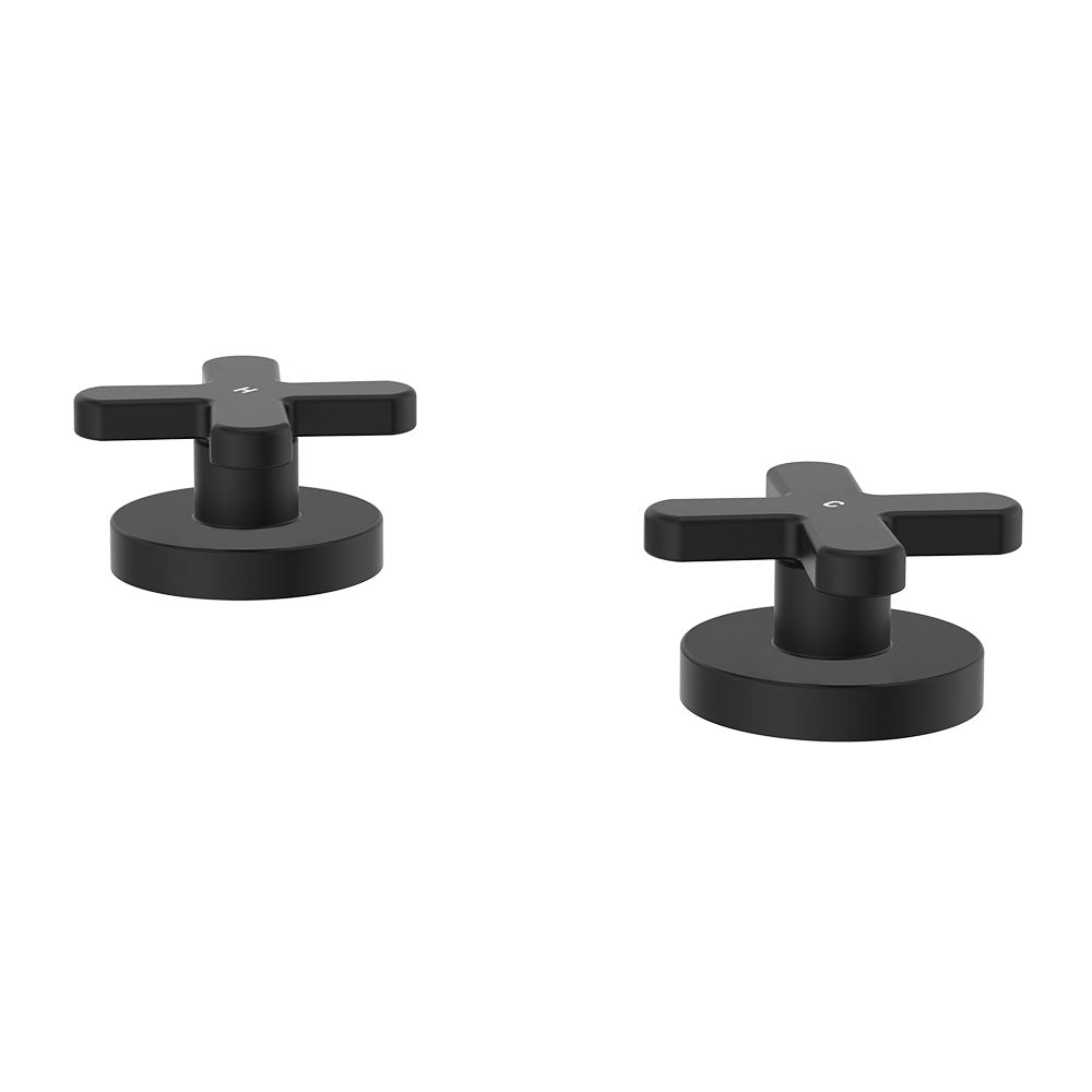 Fienza Kaya Cross Hob Taps Dress Kit, Matte Black