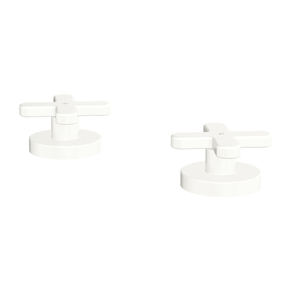 Fienza Kaya Cross Hob Taps Dress Kit, Matte White