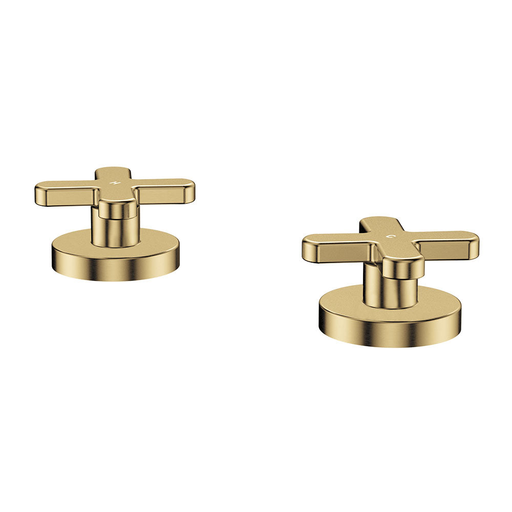 Fienza Kaya Cross Hob Taps Dress Kit, Urban Brass