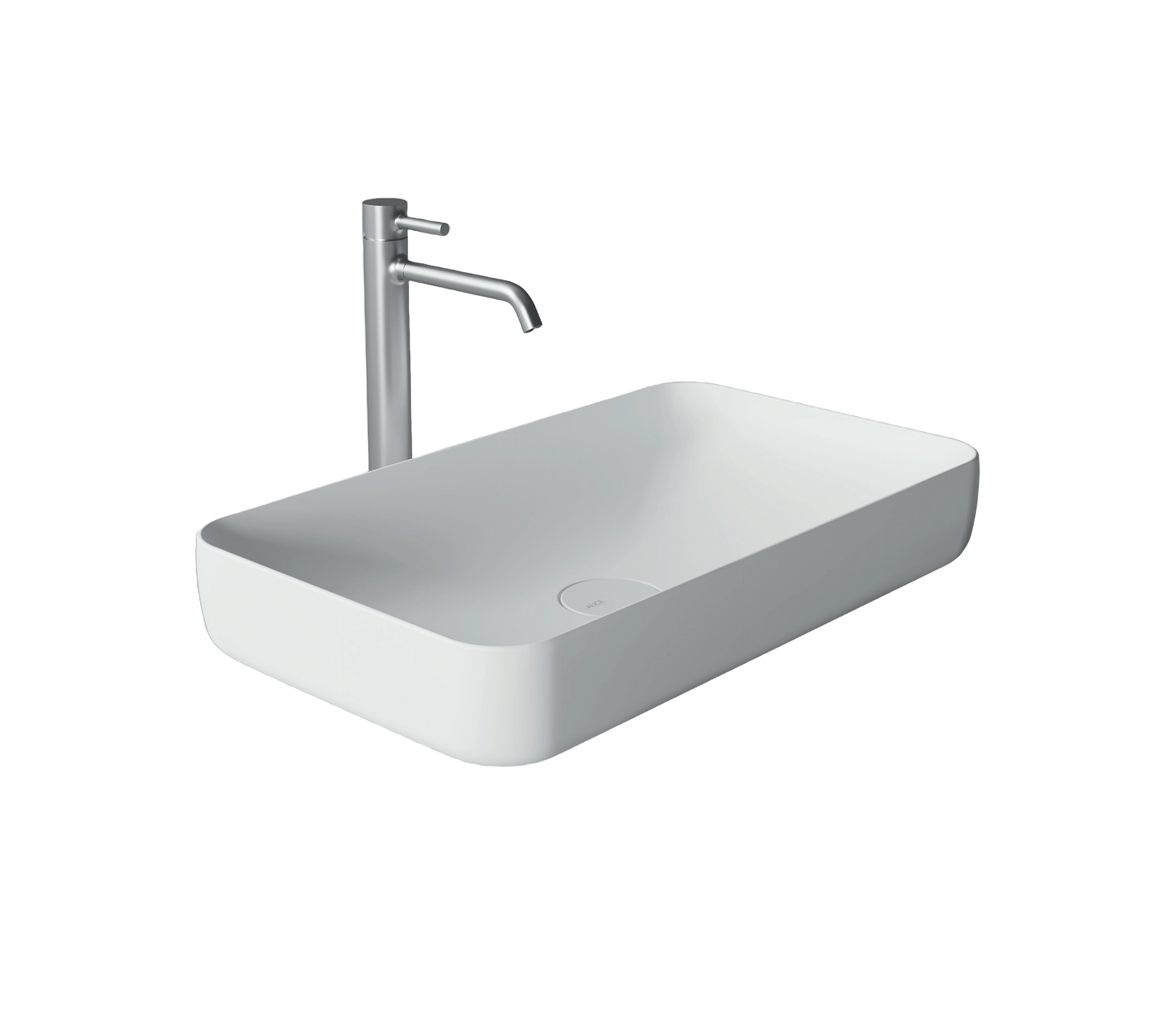 Studio Bagno Form Rectangle Bench Basin, Gloss White