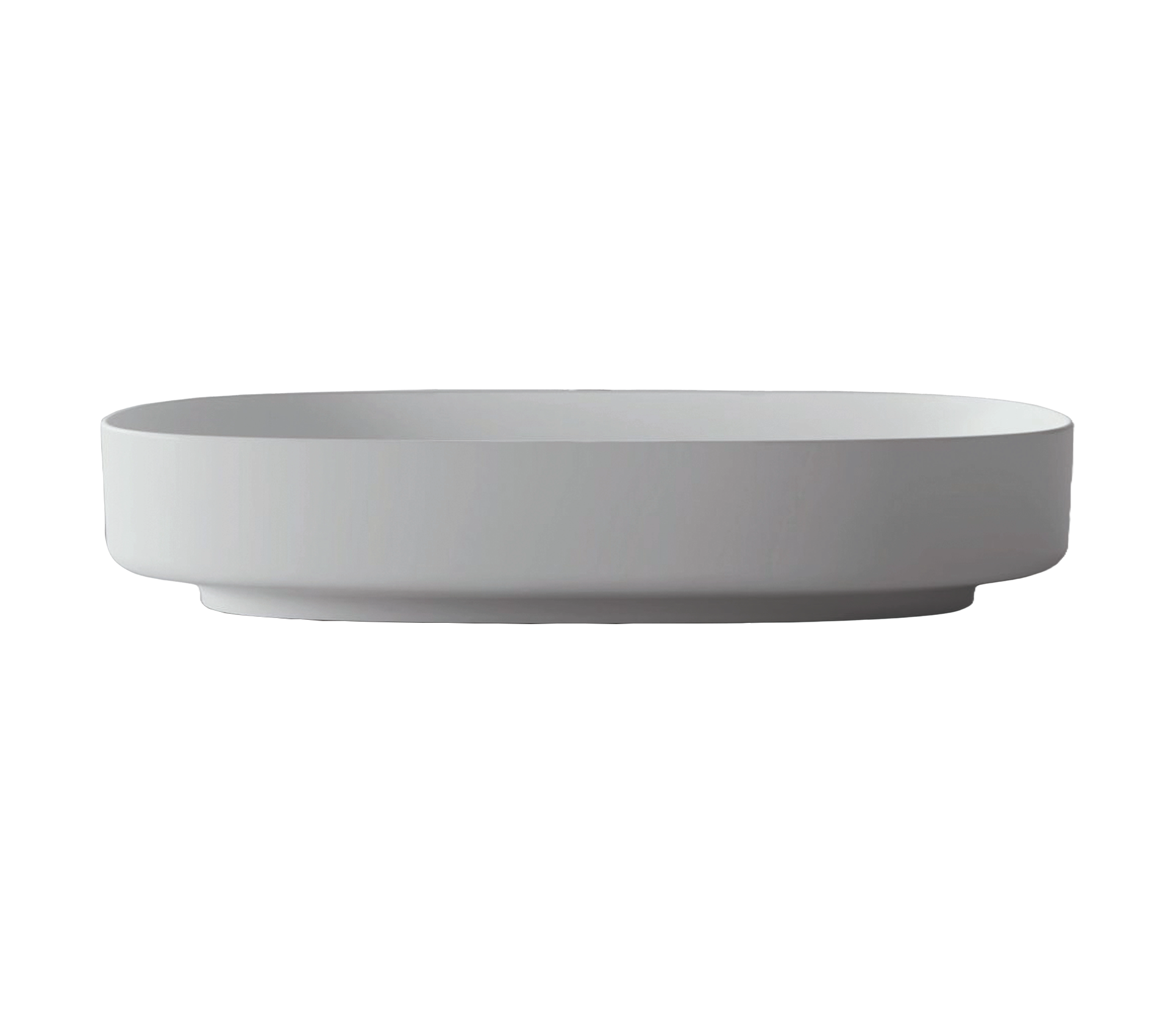 Studio Bagno Form Oval Bench Basin, Gloss White