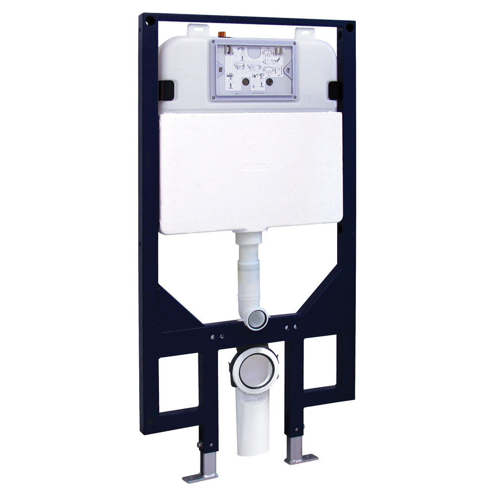 Fienza RT In-Wall Cistern and Frame for Wall-Hung Pan Setup, Gloss White
