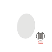 Thermogroup Georgia Round Framed Mirror - 600mmØ - Includes Mirror Demister, White