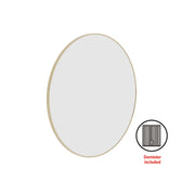 Thermogroup Georgia Round Framed Mirror - 900mmØ - Includes Mirror Demister, Gold