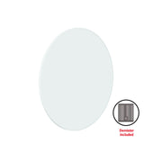 Thermogroup Georgia Round Framed Mirror - 900mmØ - Includes Mirror Demister, White