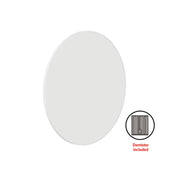 Thermogroup Georgia Round Framed Mirror - 900mmØ - Includes Mirror Demister, White