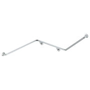 Fienza Care Support Grab Rail 140° Left Hand (4Pts) 700x940x1110mm, Stainless Steel