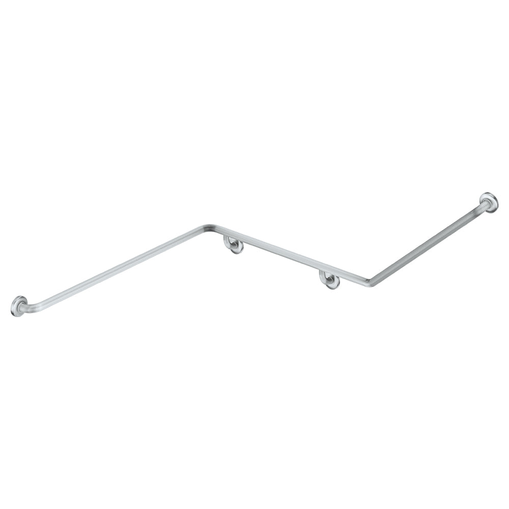 Fienza Care Support Grab Rail 140° Left Hand (4Pts) 700x940x1110mm, Stainless Steel