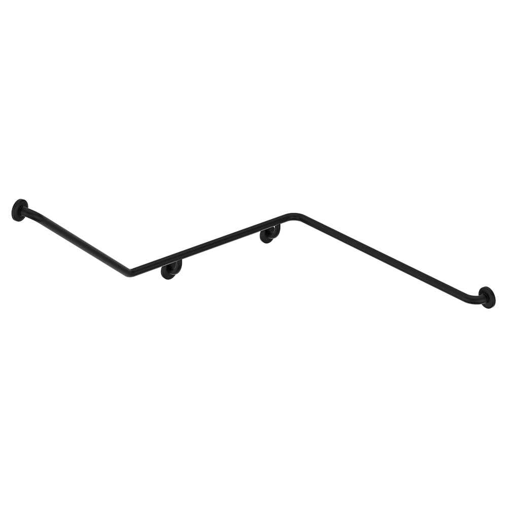 Fienza Care Support Grab Rail 140° Right Hand (4Pts) 700x940x1110mm, Matte Black
