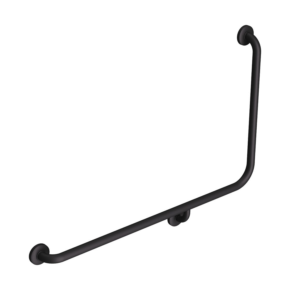 Fienza Care Grab Rail 90 Degree Left Hand, Matte Black