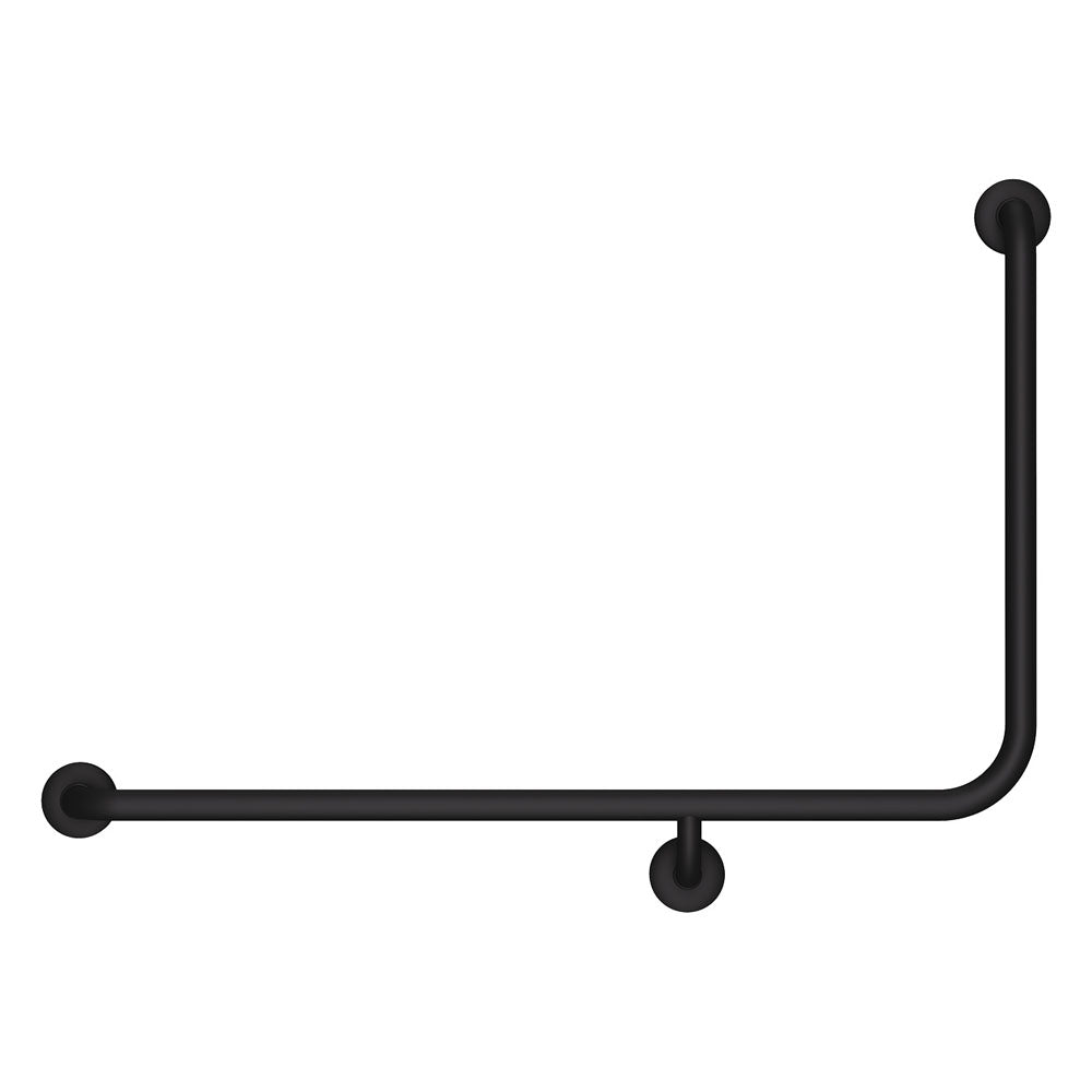 Fienza Care Grab Rail 90 Degree Left Hand, Matte Black