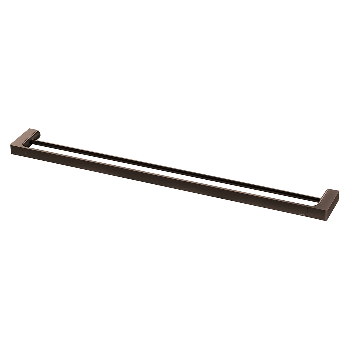 Phoenix Gloss Double Towel Rail 800mm, Brushed Bronze
