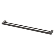 Phoenix Gloss Double Towel Rail 800mm, Brushed Carbon