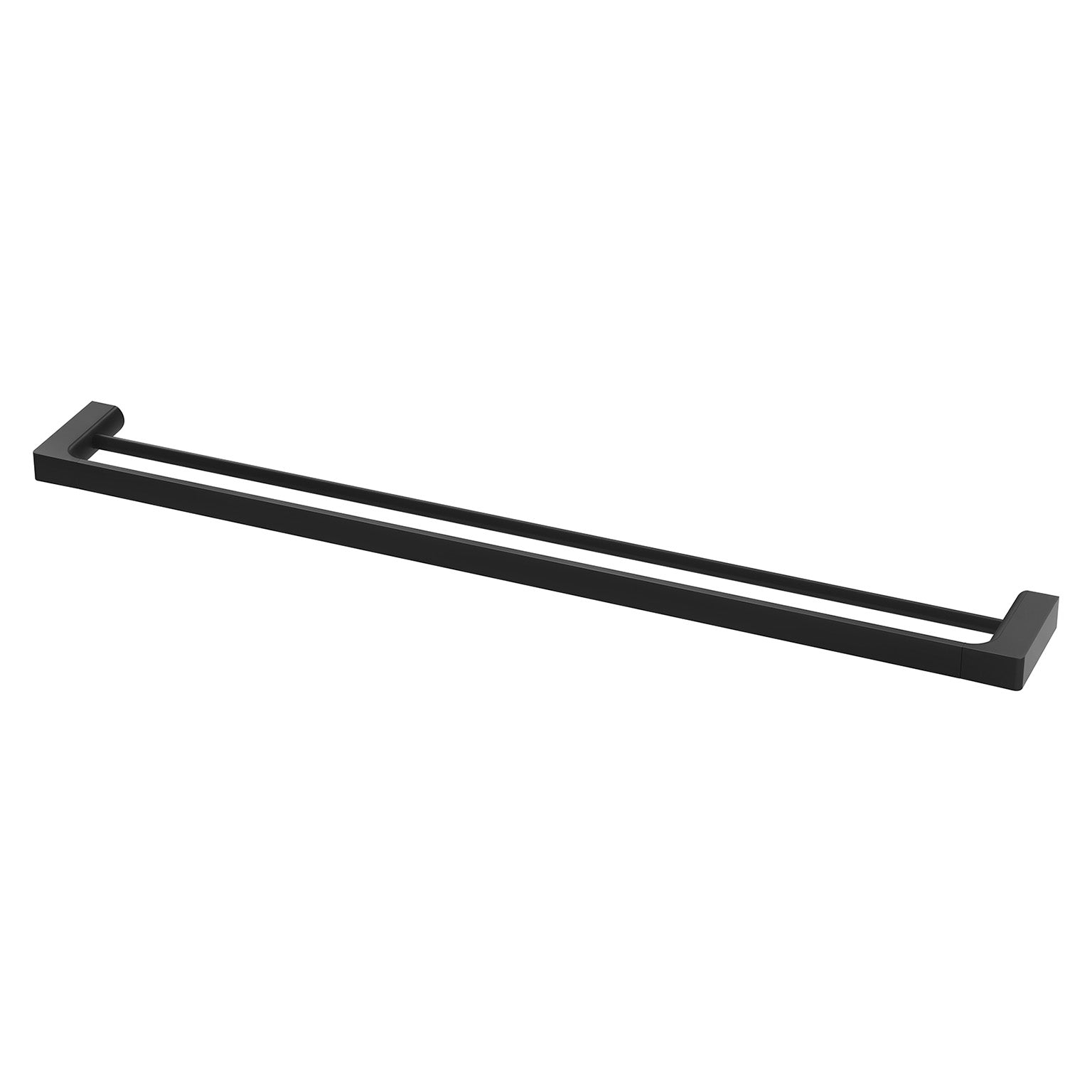 Phoenix Gloss Double Towel Rail 800mm, Matte Black