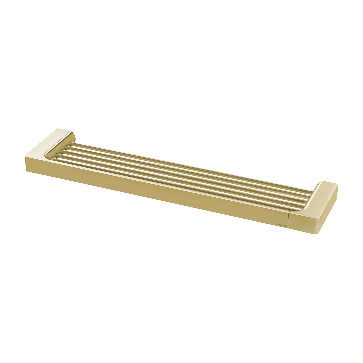 Phoenix Gloss Shower Shelf, Brushed Gold
