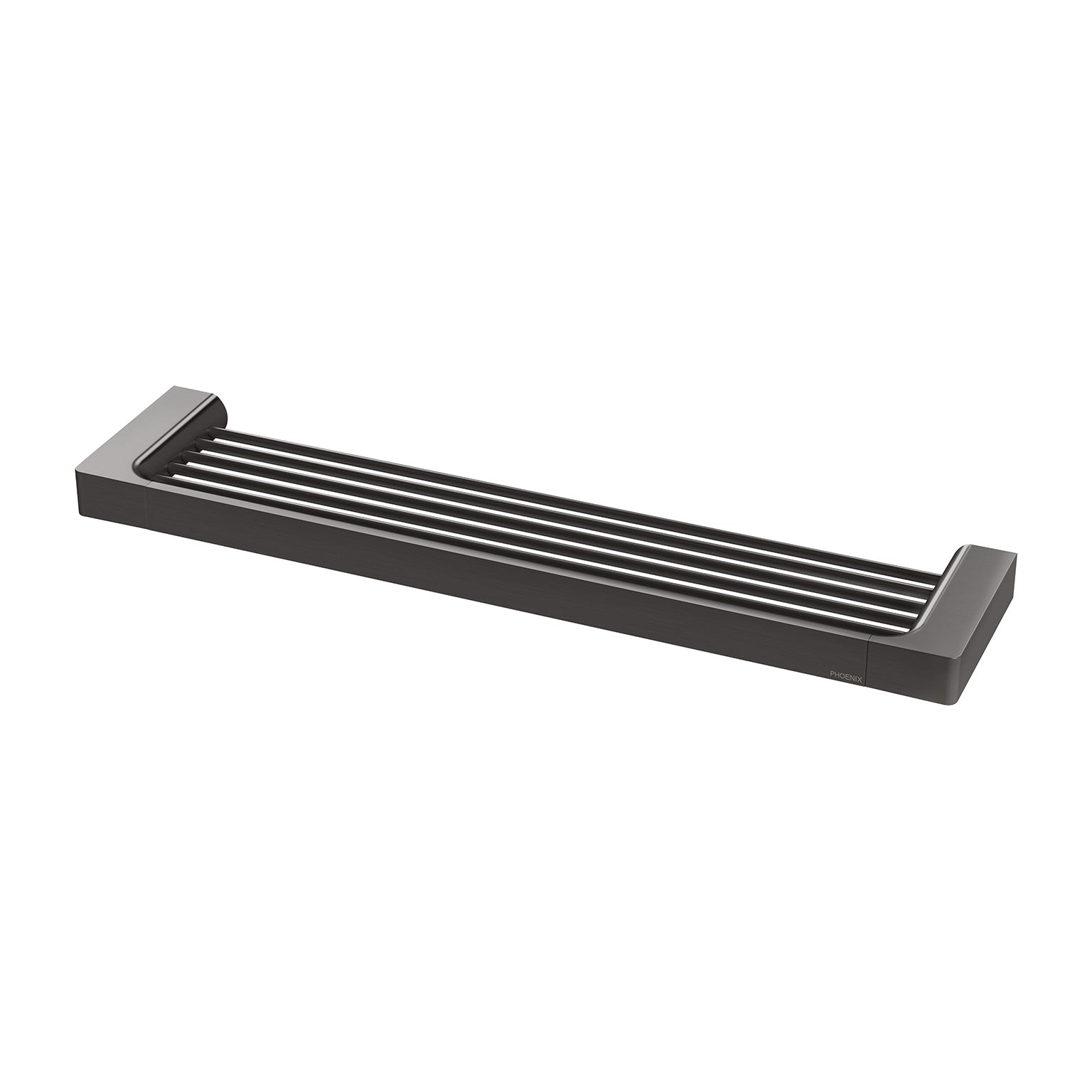 Phoenix Gloss Shower Shelf, Brushed Carbon