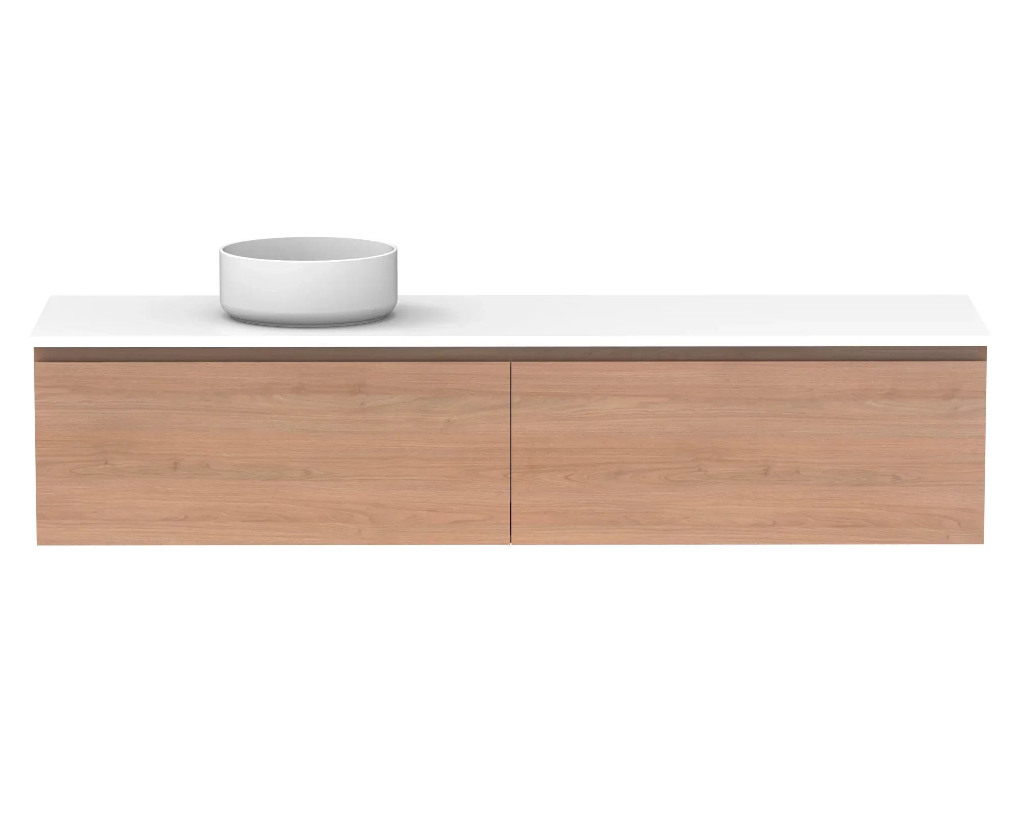 ADP Glacier Benchtop Slim Wall Hung Vanity All Drawer - Ideal Bathroom CentreGLLFAS1050WHRCP1050mmRight Hand BasinLite Fresh White Interior