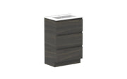 ADP Glacier Ensuite All Drawer Freestanding Vanity - 600mm / Ceramic Moulded Top / Centre Bowl