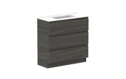 ADP Glacier Ensuite All Drawer Freestanding Vanity - 900mm / Ceramic Moulded Top / Centre Bowl
