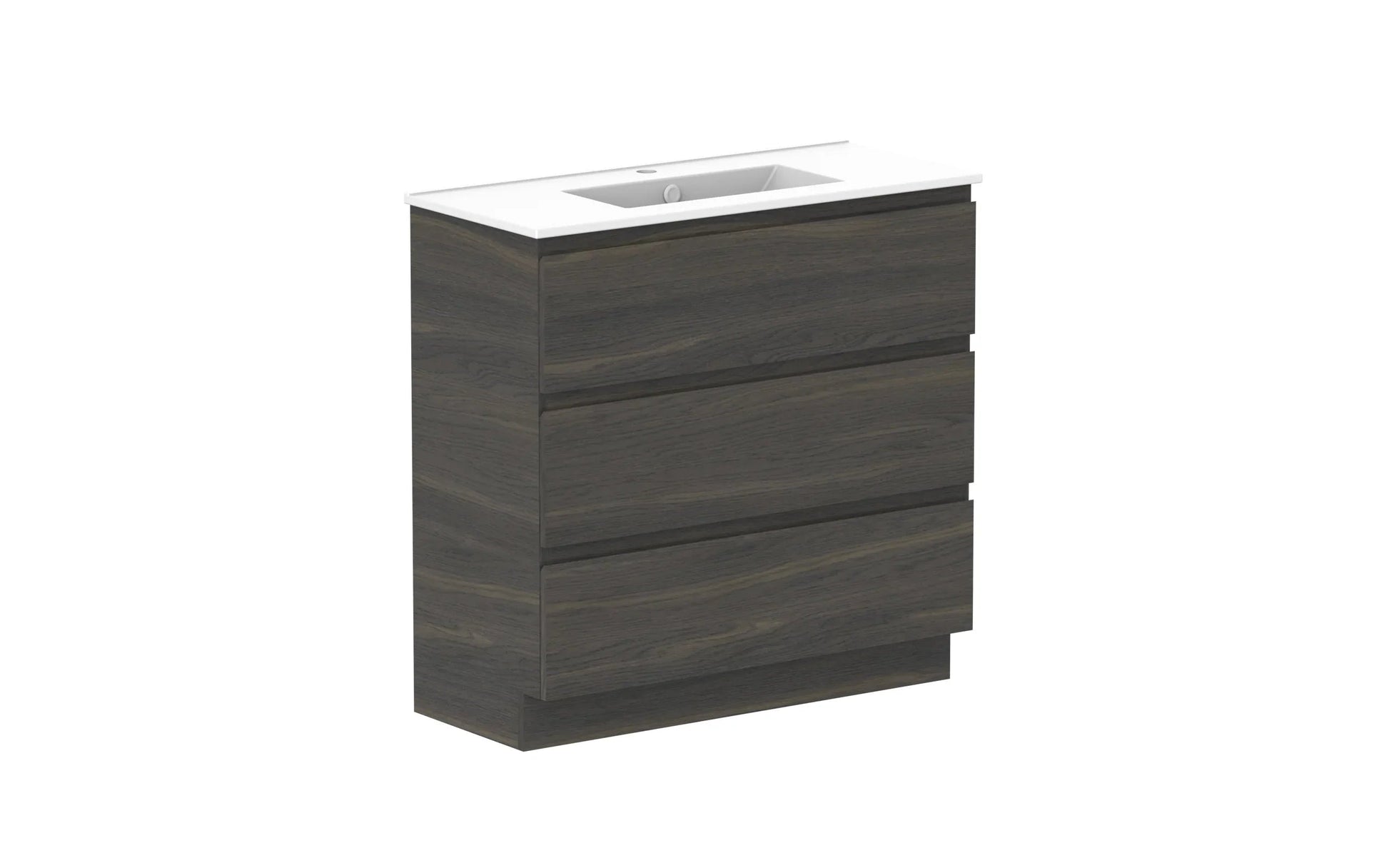 ADP Glacier Ensuite All Drawer Freestanding Vanity - 900mm / Ceramic Moulded Top / Centre Bowl
