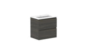 ADP Glacier Ensuite All Drawer Twin Wall Hung Vanity - 600mm / Ceramic Moulded Top / Centre Bowl